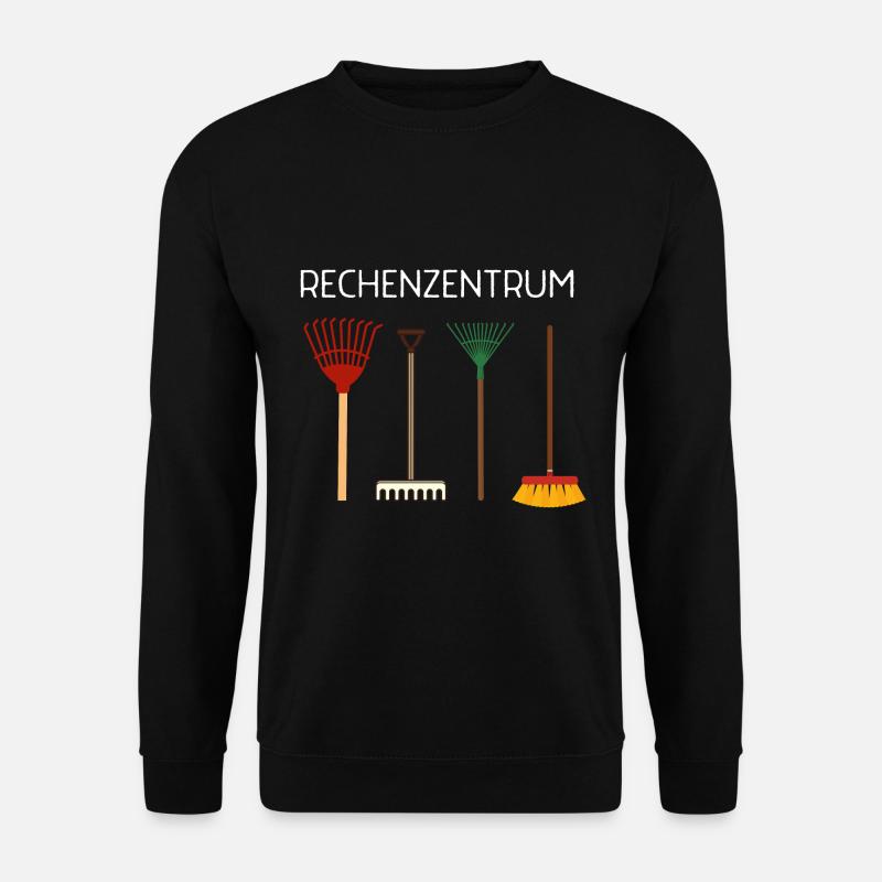 Lustiges Rechenzentrum Gärtner Garten Besen Design - Unisex Pullover - Schwarz