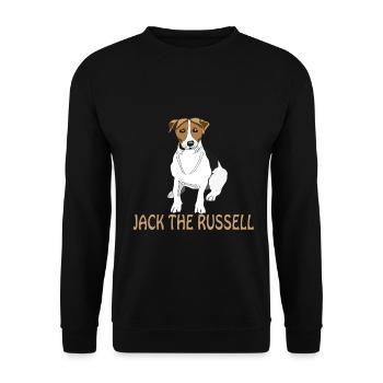 Jack Russell - Unisex Sweatshirt - black - Front - Alina (178cm) & Michal (187cm)