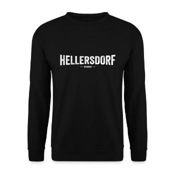 Hellersdorf Ostberlin - Unisex Pullover - Schwarz - Vorne - Alina (178cm) & Michal (187cm)