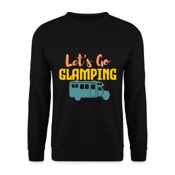 Camping and glamping - Unisex Sweatshirt - black - Front - Alina (178cm) & Michal (187cm)