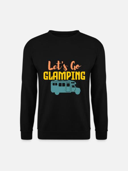 Camping und Glamping - Unisex Pullover - Schwarz