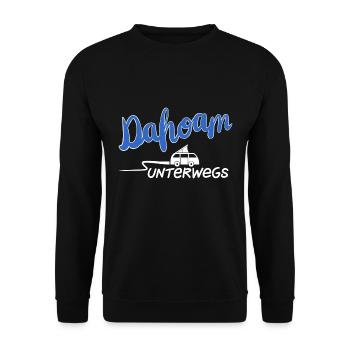 Unterwegs dahoam Campervan - Unisex Pullover - Schwarz - Vorne - Alina (178cm) & Michal (187cm)