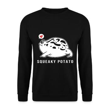 Frosch Desert Rain Frog - Unisex Sweatshirt - black - Front - Alina (178cm) & Michal (187cm)