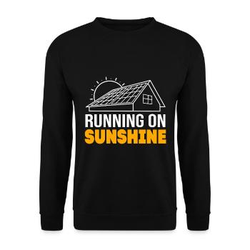 Solar Nachhaltigkeit Erneuerbare Energien - Unisex Pullover - Schwarz - Vorne - Alina (178cm) & Michal (187cm)