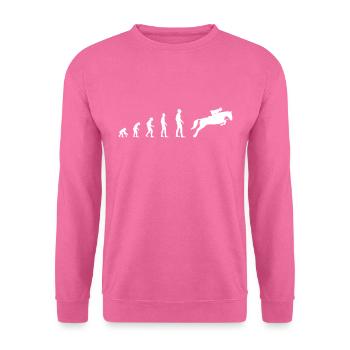 Dressurreiten Pferd Reiterin Reiten – Evolution - Unisex Pullover - Pink - Vorne