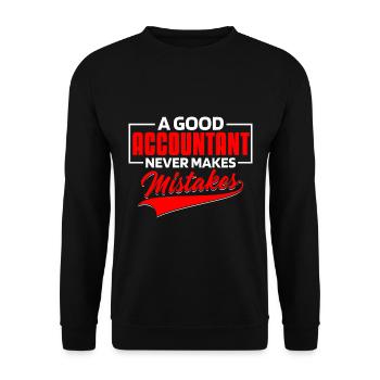 Ein guter Buchhalter macht keine Fehler - Unisex Pullover - Schwarz - Vorne - Alina (178cm) & Michal (187cm)