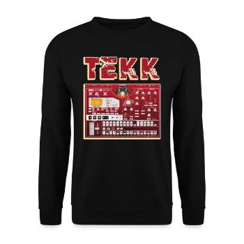 #tekk - Unisex Pullover - Schwarz - Vorne - Alina (178cm) & Michal (187cm)