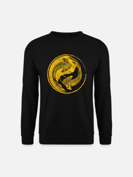 Yin Yang Golden Koi - Unisex Sweatshirt - black