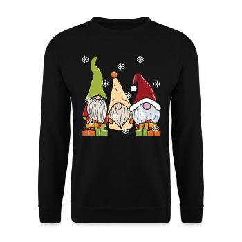 Drei nordische Zwerge Schwedisch Niedliche Elfen W - Unisex Pullover - Schwarz - Vorne - Alina (178cm) & Michal (187cm)
