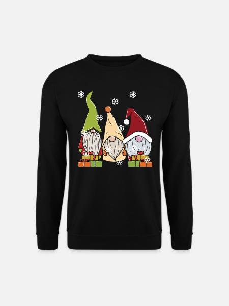 Three Norse Dwarves Swedish Cute Elves W - Unisex Sweatshirt - black