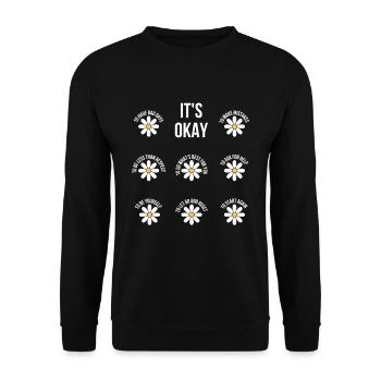 It's Okay Mental health Depression - Unisex Sweatshirt - black - Front - Alina (178cm) & Michal (187cm)