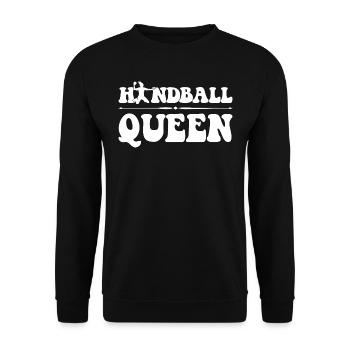 Handball Joueur Handball Queen Outfit - Sweat-shirt Unisexe - noir - Devant - Alina (178cm) & Michal (187cm)