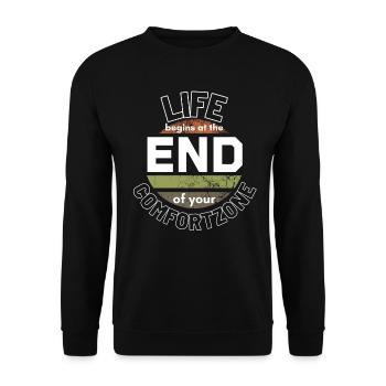 Sprücheshirts Motivationssprüche Motivationsspruch - Unisex Pullover - Schwarz - Vorne - Alina (178cm) & Michal (187cm)