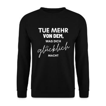 Sprücheshirts Motivationssprüche Motivationsspruch - Unisex Pullover - Schwarz - Vorne - Alina (178cm) & Michal (187cm)