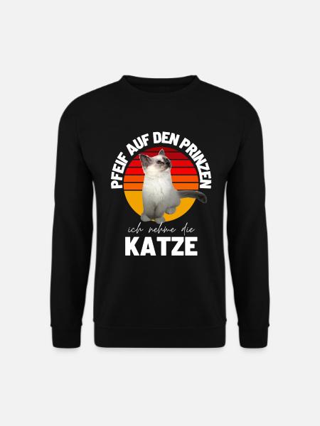 Lustiger Katzen Spruch Katze Kätzchen Kitten - Unisex Pullover - Schwarz