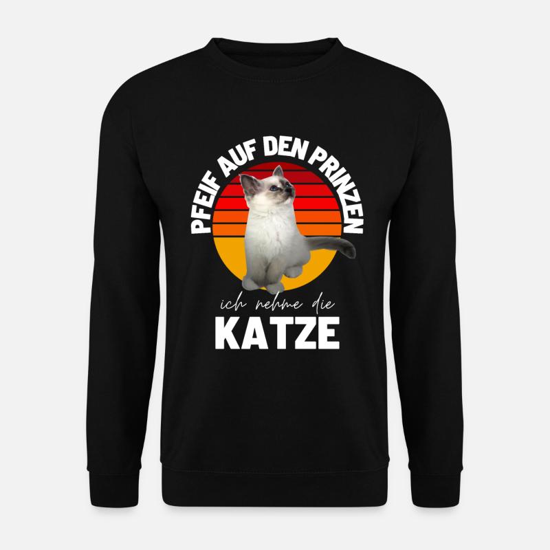 Lustiger Katzen Spruch Katze Kätzchen Kitten - Unisex Pullover - Schwarz