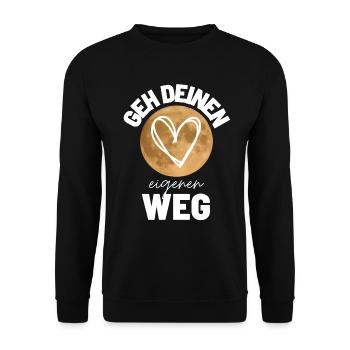 Sprücheshirts Motivationssprüche Motivationsspruch - Unisex Pullover - Schwarz - Vorne - Alina (178cm) & Michal (187cm)