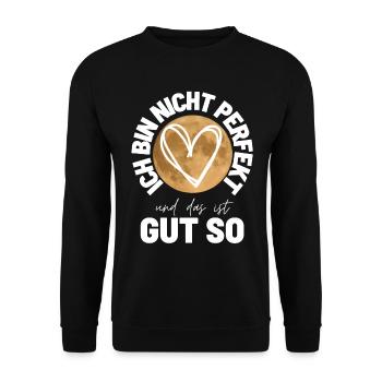 Sprücheshirts Motivationssprüche Motivationsspruch - Unisex Pullover - Schwarz - Vorne - Alina (178cm) & Michal (187cm)