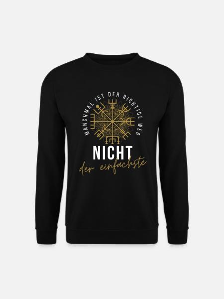 Wegweiser RUNEN VEGVISIR - Unisex Pullover - Schwarz