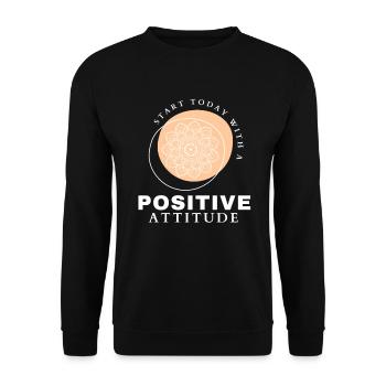 ATTITUDE POSITIVE ÉTAT D’ Motivation - Sweat-shirt Unisexe - noir - Devant - Alina (178cm) & Michal (187cm)