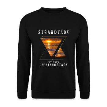SOMMER ich bin dann soweit - HELLO SUMMER - Unisex Pullover - Schwarz - Vorne - Alina (178cm) & Michal (187cm)