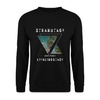SOMMER ich bin dann soweit - HELLO SUMMER - Unisex Pullover - Schwarz - Vorne - Alina (178cm) & Michal (187cm)
