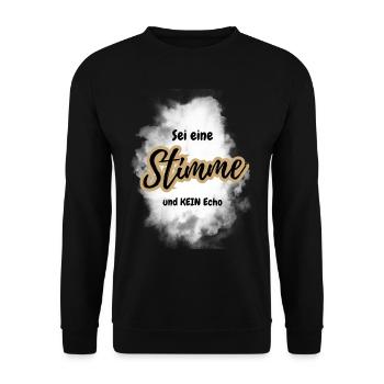 POSITIVE EINSTELLUNG MINDSET Motivation - Unisex Pullover - Schwarz - Vorne - Alina (178cm) & Michal (187cm)