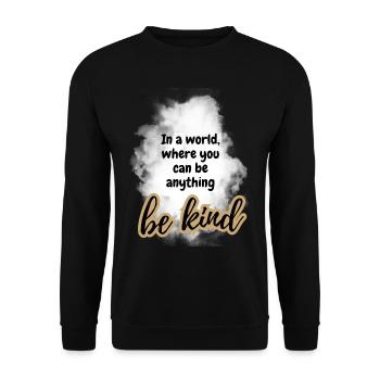 Soyez gentil ATTITUDE POSITIVE ÉTAT D’ Motivation - Sweat-shirt Unisexe - noir - Devant - Alina (178cm) & Michal (187cm)