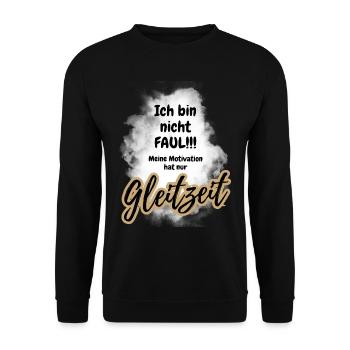POSITIVE EINSTELLUNG MINDSET Motivation - Unisex Pullover - Schwarz - Vorne - Alina (178cm) & Michal (187cm)