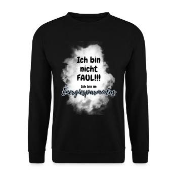 POSITIVE EINSTELLUNG MINDSET Motivation - Unisex Pullover - Schwarz - Vorne - Alina (178cm) & Michal (187cm)