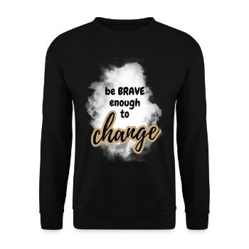 ATTITUDE POSITIVE ÉTAT D’ Motivation - Sweat-shirt Unisexe - noir - Devant - Alina (178cm) & Michal (187cm)