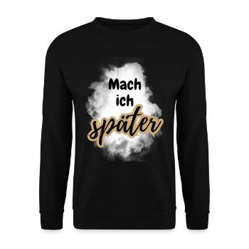 POSITIVE EINSTELLUNG MINDSET Motivation - Unisex Pullover - Schwarz - Vorne - Alina (178cm) & Michal (187cm)
