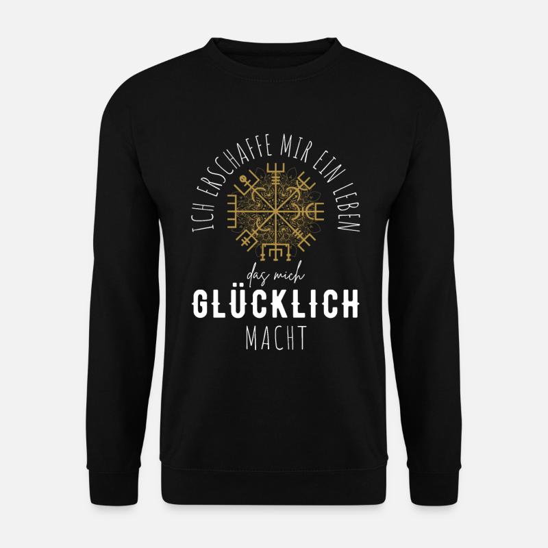 Wegweiser Motivation - VEGVISIR - Unisex Pullover - Schwarz