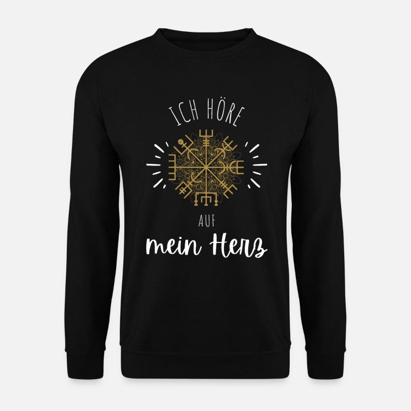 Wegweiser MOTIVATION - VEGVISIR - Unisex Pullover - Schwarz