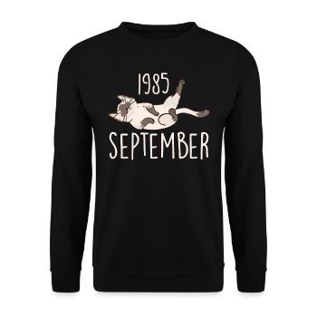 Legend September 1985 Anniversary Gift 1985 - Unisex Sweatshirt - black - Front - Alina (178cm) & Michal (187cm)