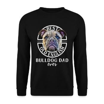 Bulldogge - MEILLEUR Papa Bulldog - Bulldoggen Papa - Sweat-shirt Unisexe - noir - Devant - Alina (178cm) & Michal (187cm)