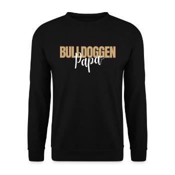 Bulldog DAD Bulldog Bulldogs DAD - Unisex Sweatshirt - black - Front - Alina (178cm) & Michal (187cm)