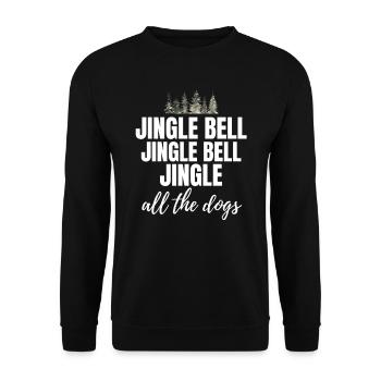 Dog Dogs Christmas - Funny Christmas Saying - Unisex Sweatshirt - black - Front - Alina (178cm) & Michal (187cm)
