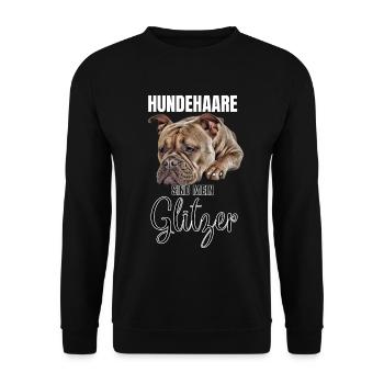 Bouledogue Vieux Bouledogue Anglais Chien Chiens - Sweat-shirt Unisexe - noir - Devant - Alina (178cm) & Michal (187cm)