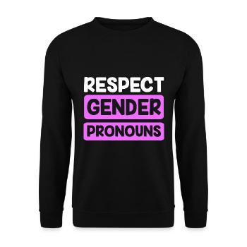 LGBT Gender Queer Vielfalt Gay pride - Unisex Pullover - Schwarz - Vorne - Alina (178cm) & Michal (187cm)