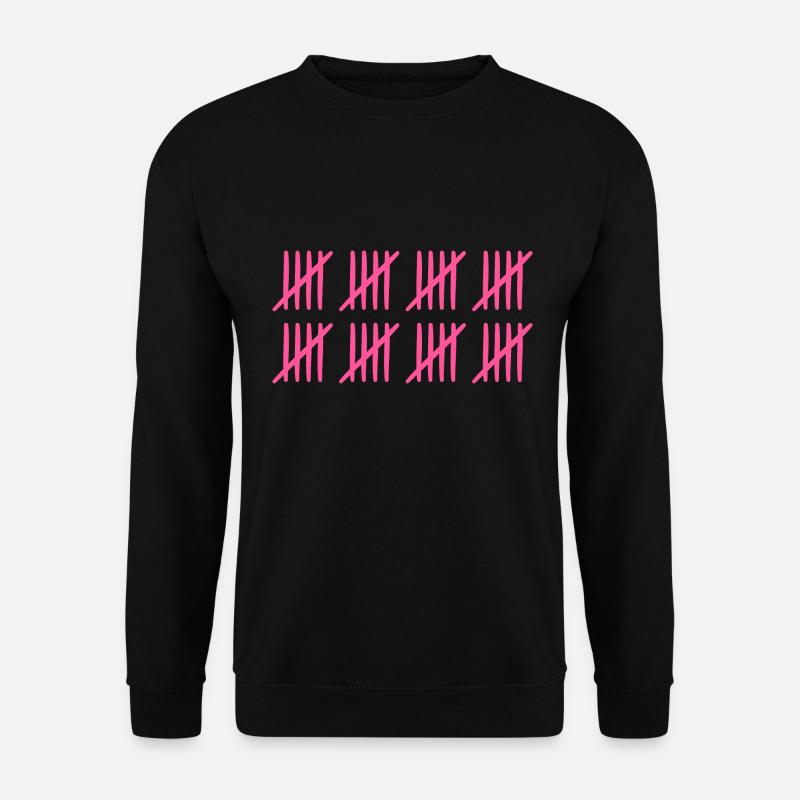 Strichliste 40 Jahre alt 40.Geburtstag - Unisex Pullover - Schwarz