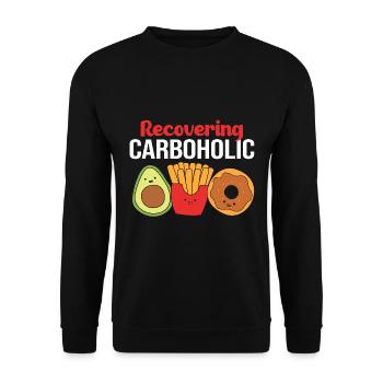 Keto Diet - Unisex Sweatshirt - black - Front - Alina (178cm) & Michal (187cm)