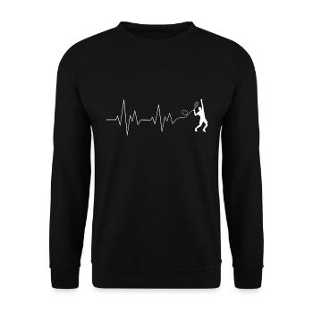 Joueur de tennis Raquette de tennis Court de tennis cadeau - Sweat-shirt Unisexe - noir - Devant - Alina (178cm) & Michal (187cm)