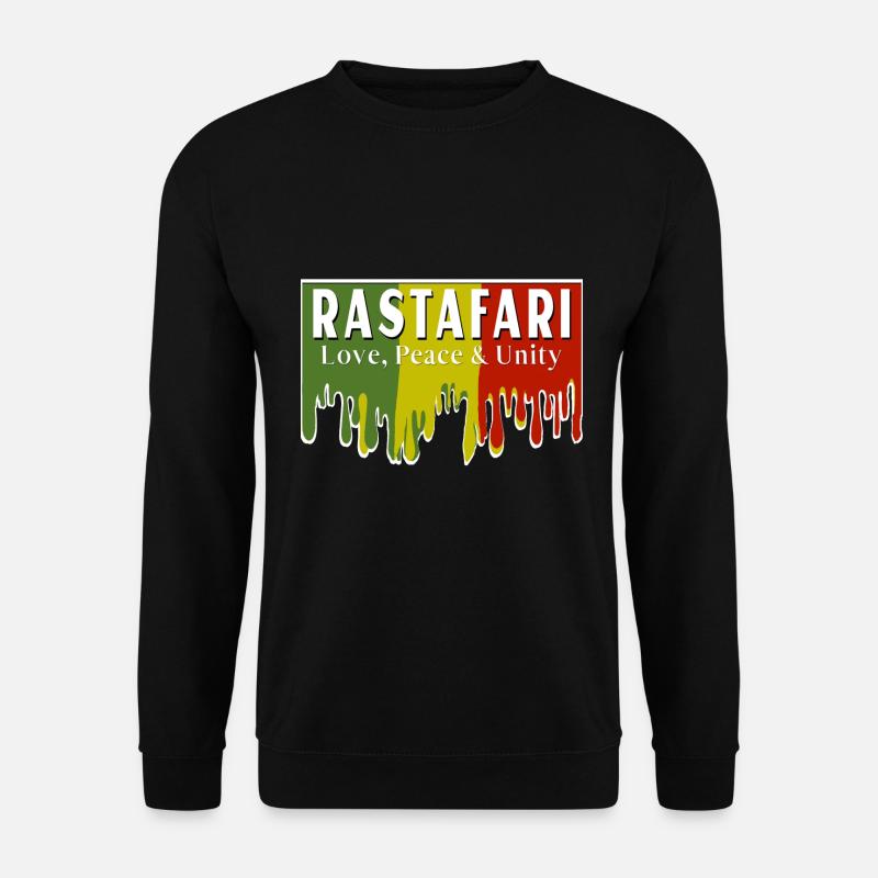 Rastafari - Liebe, Frieden & Einheit - Unisex Pullover - Schwarz