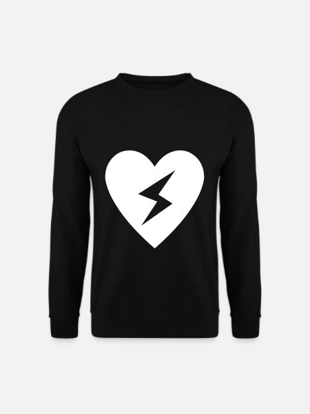 Heart flash - Unisex Sweatshirt - black