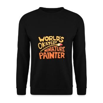 Funny Miniature Painter Meme - Unisex Sweatshirt - black - Front - Alina (178cm) & Michal (187cm)