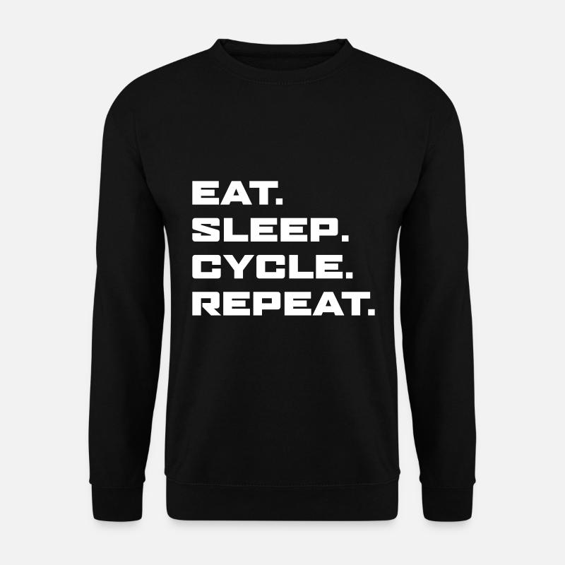 Eat Sleep Cycle Repeat - Unisex Sweatshirt - black