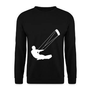 Kitesurfer beim kitesurfen - Unisex Pullover - Schwarz - Vorne - Alina (178cm) & Michal (187cm)