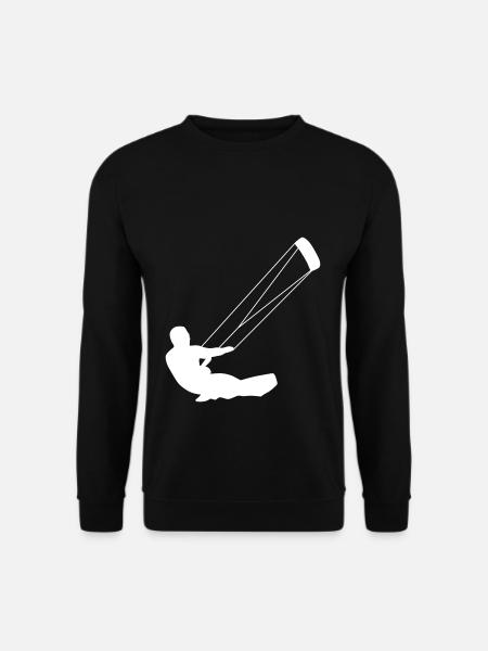 Kitesurfer beim kitesurfen - Unisex Pullover - Schwarz