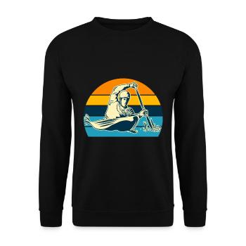 canoe gift sport canoe kayak - Unisex Sweatshirt - black - Front - Alina (178cm) & Michal (187cm)